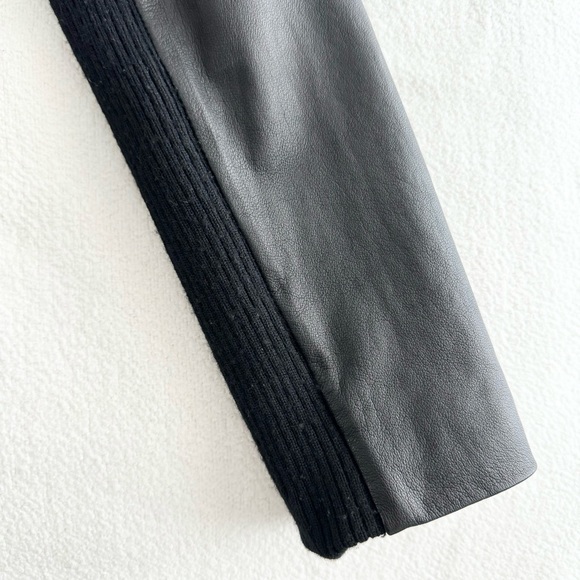 Vince Leather Scuba Jacket S Black - Picture 8 of 11